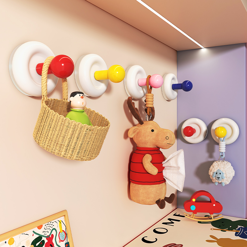 多巴胺无痕吸盘挂钩浴室门后挂衣架卫生间挂毛巾厨房强力承重粘贴