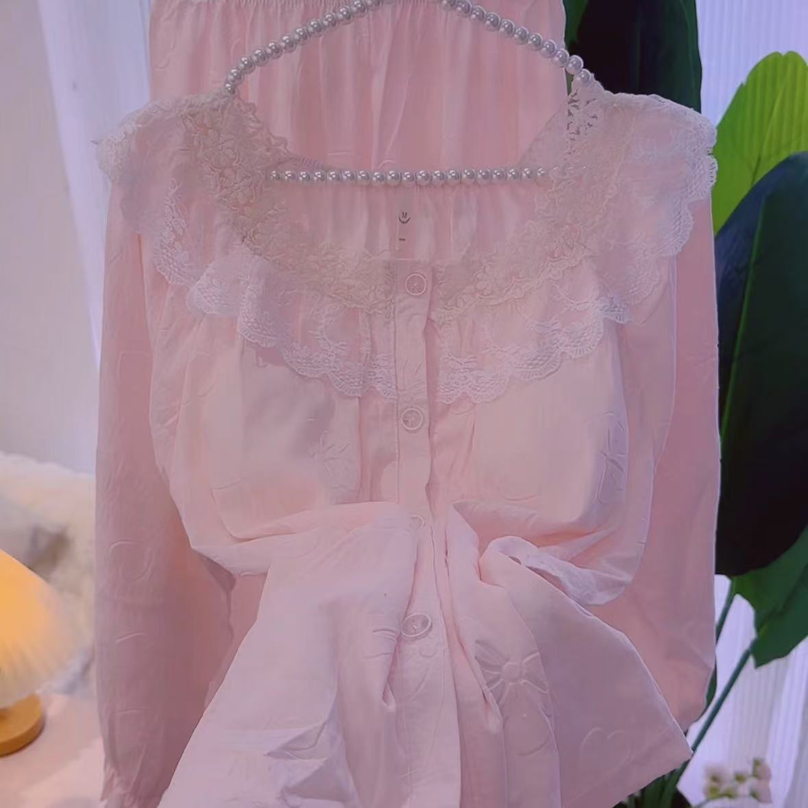 春秋长袖娃娃领甜美清新睡衣套装适合居家睡衣女款爆款2025新款