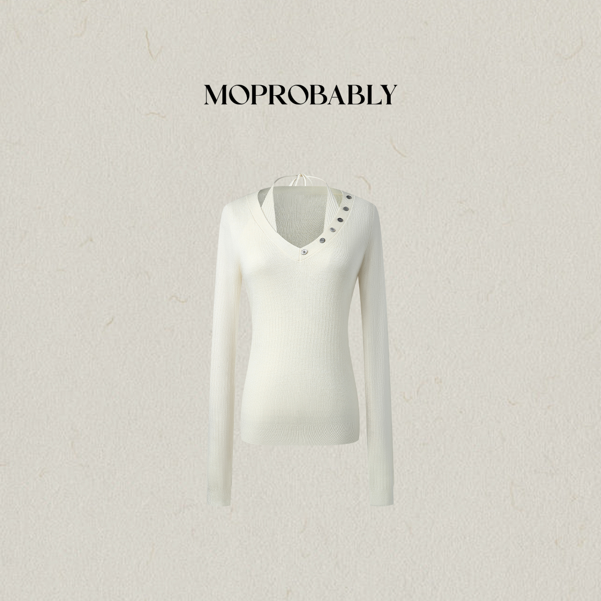 Moprobably李予诺「新筑」时尚个性气质百搭套头针织衫L5476208