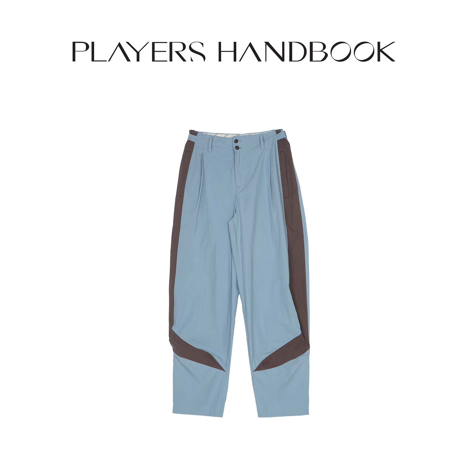 Players Handbook《倒带》小众设计拼色收脚设计棉布工装裤PH3036
