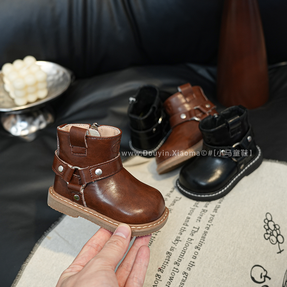 女宝学步靴秋冬季软底小皮鞋1一2-3岁女童靴子单靴公主鞋女宝短靴