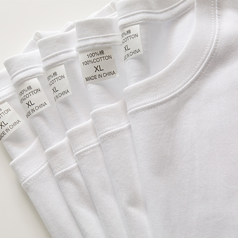 新疆棉210g重磅纯棉春秋冬季白色长袖T恤正肩宽松内搭男女打底衫