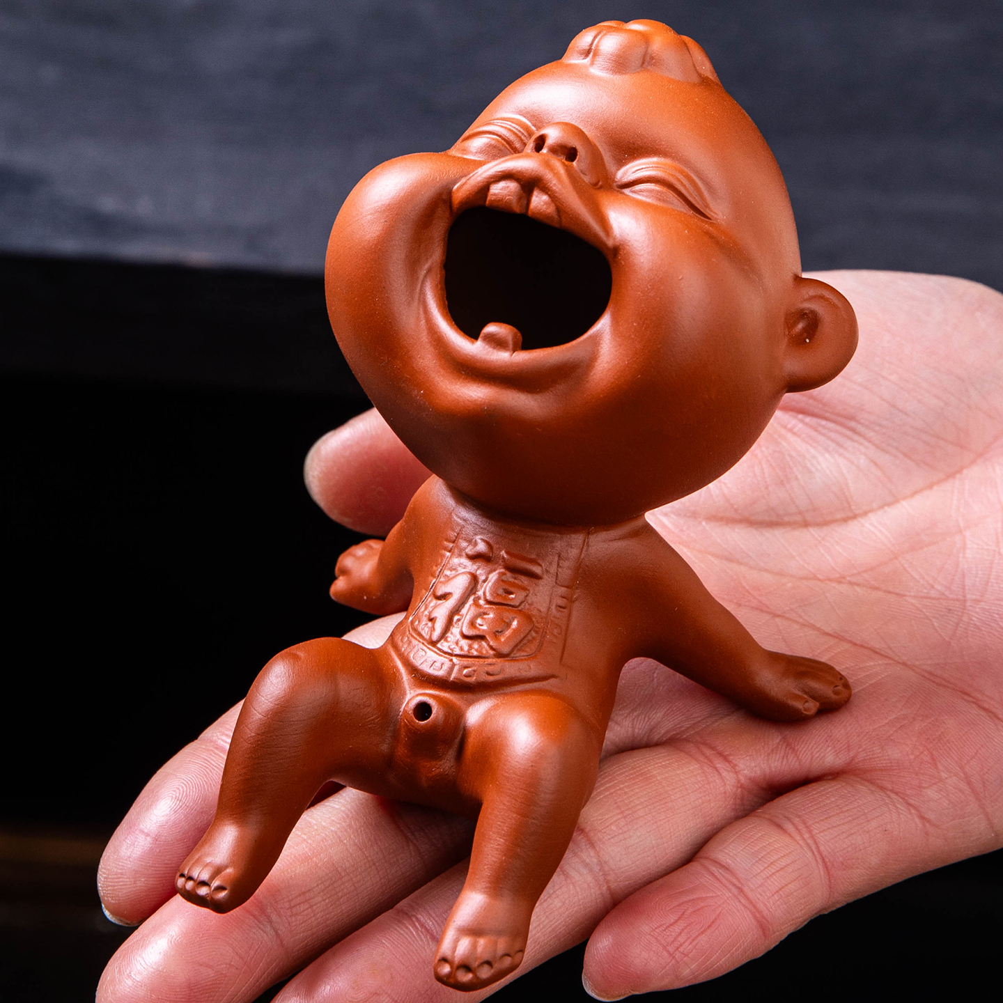 精品紫砂喷水撒尿童子茶宠可养茶盘茶桌创意茶具配件摆件