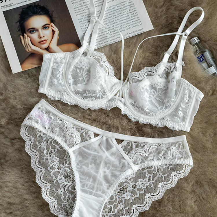 趣安芬文胸2025新款爆款法式性感蕾丝纯欲大胸显小内衣女夏季薄款
