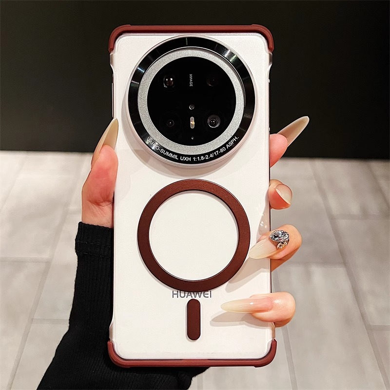 磁吸无边框适用华为mate70pro手机壳简约高级mate60pro+超薄防摔