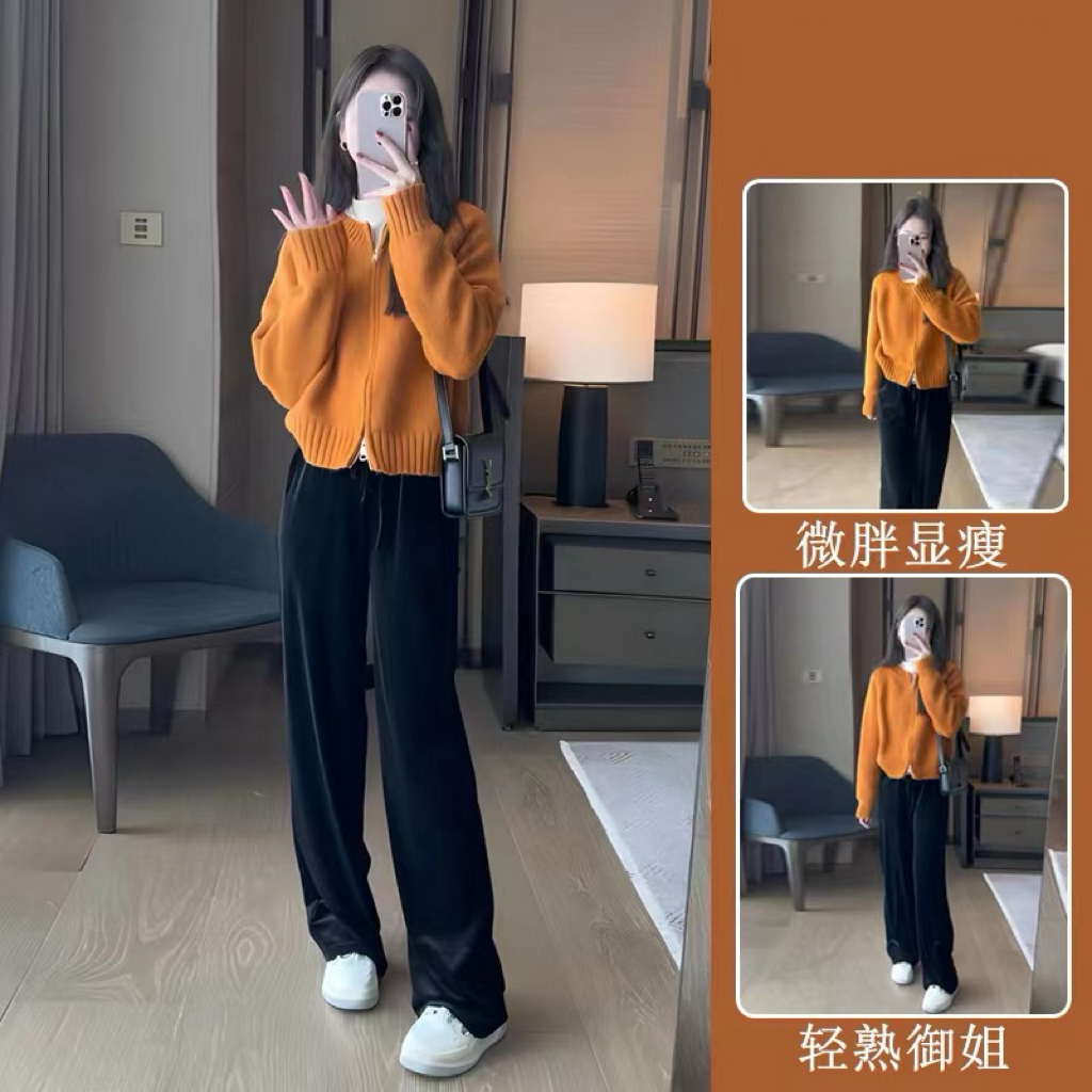 秋装搭配一整套时尚2025网红爆款套装小个子温柔系炸街奶乖两件套