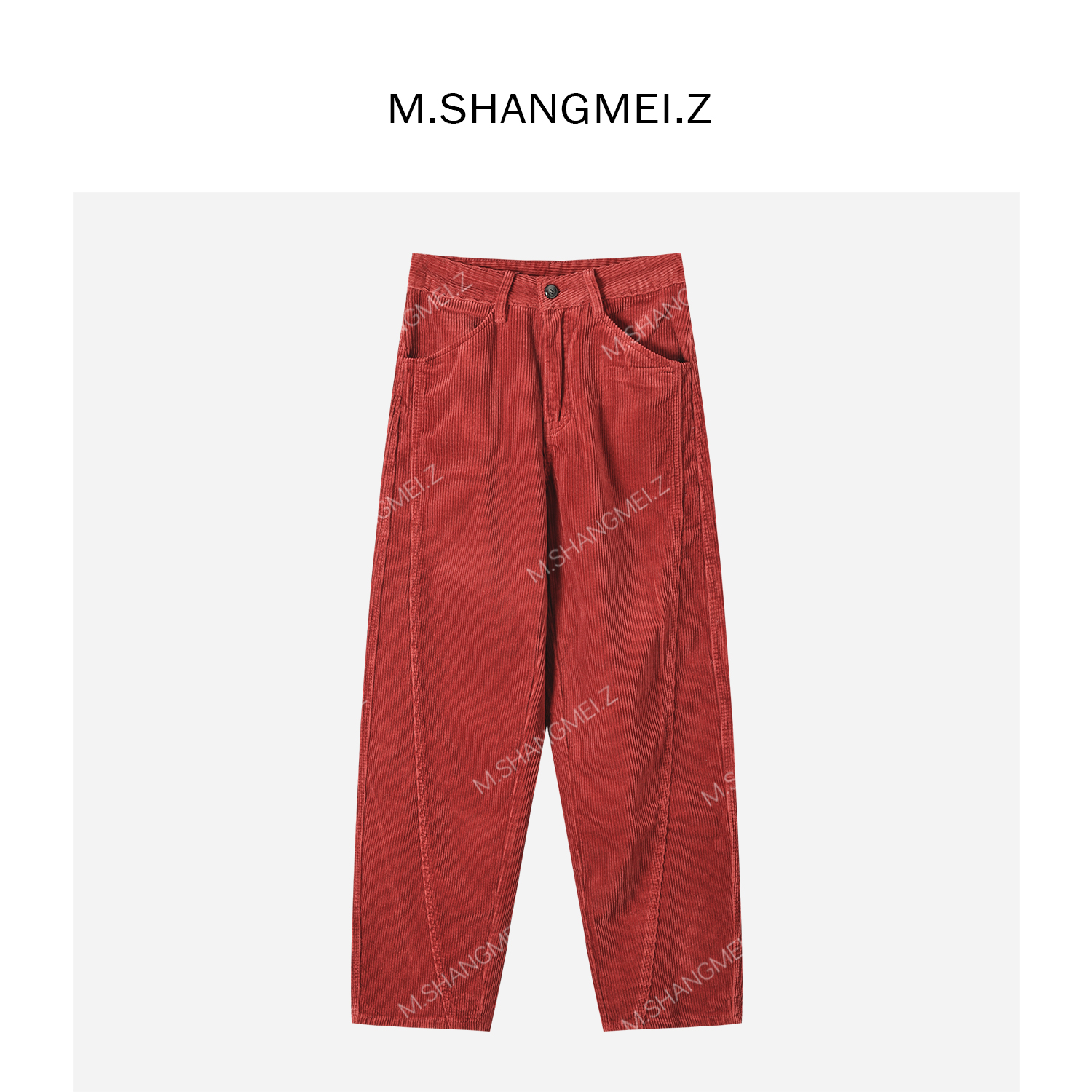 M.SHANGMEI.Z/沐熙【礼赞】美大哥洋气时尚灯芯绒休闲裤X119767-1