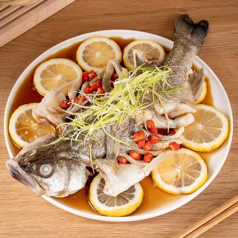 A4（去鳞 去腮 去内脏）到手6条 三去免处理 速冻鲈鱼