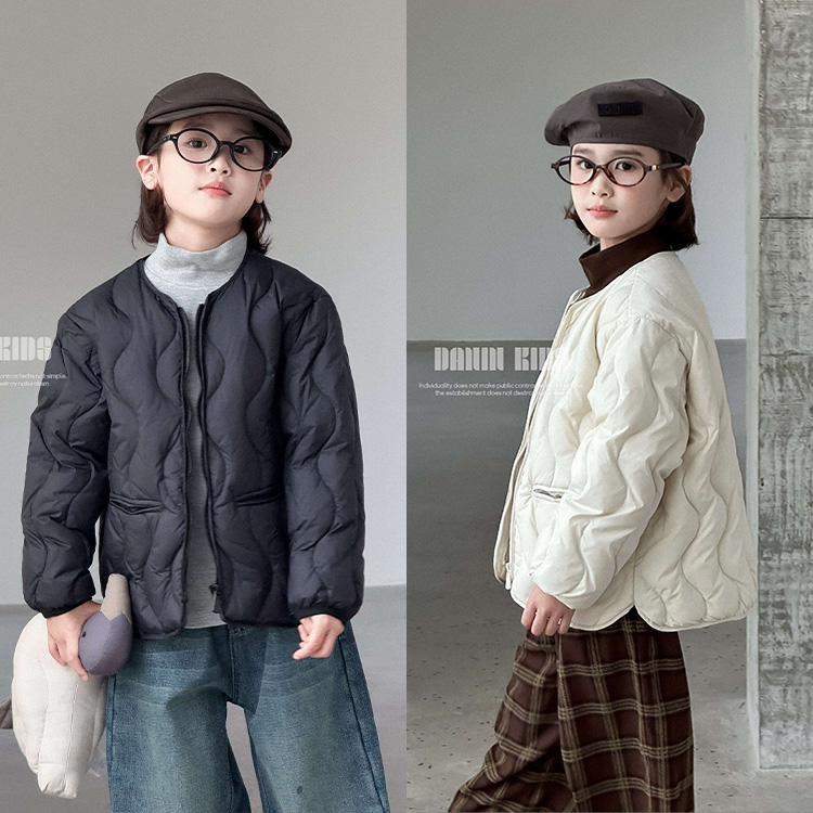 【嗒囜】90白鸭绒女童冬季百搭羽绒服绗穿工艺洋气轻盈保暖羽绒外套