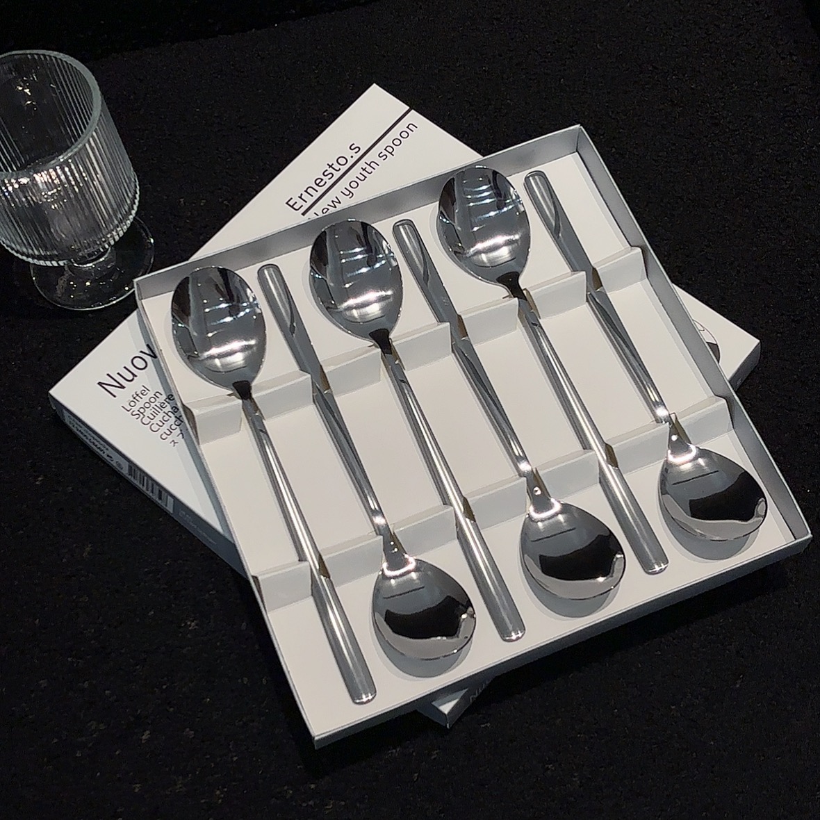 【6支装】不锈钢韩式勺礼盒家用吃饭勺子套装