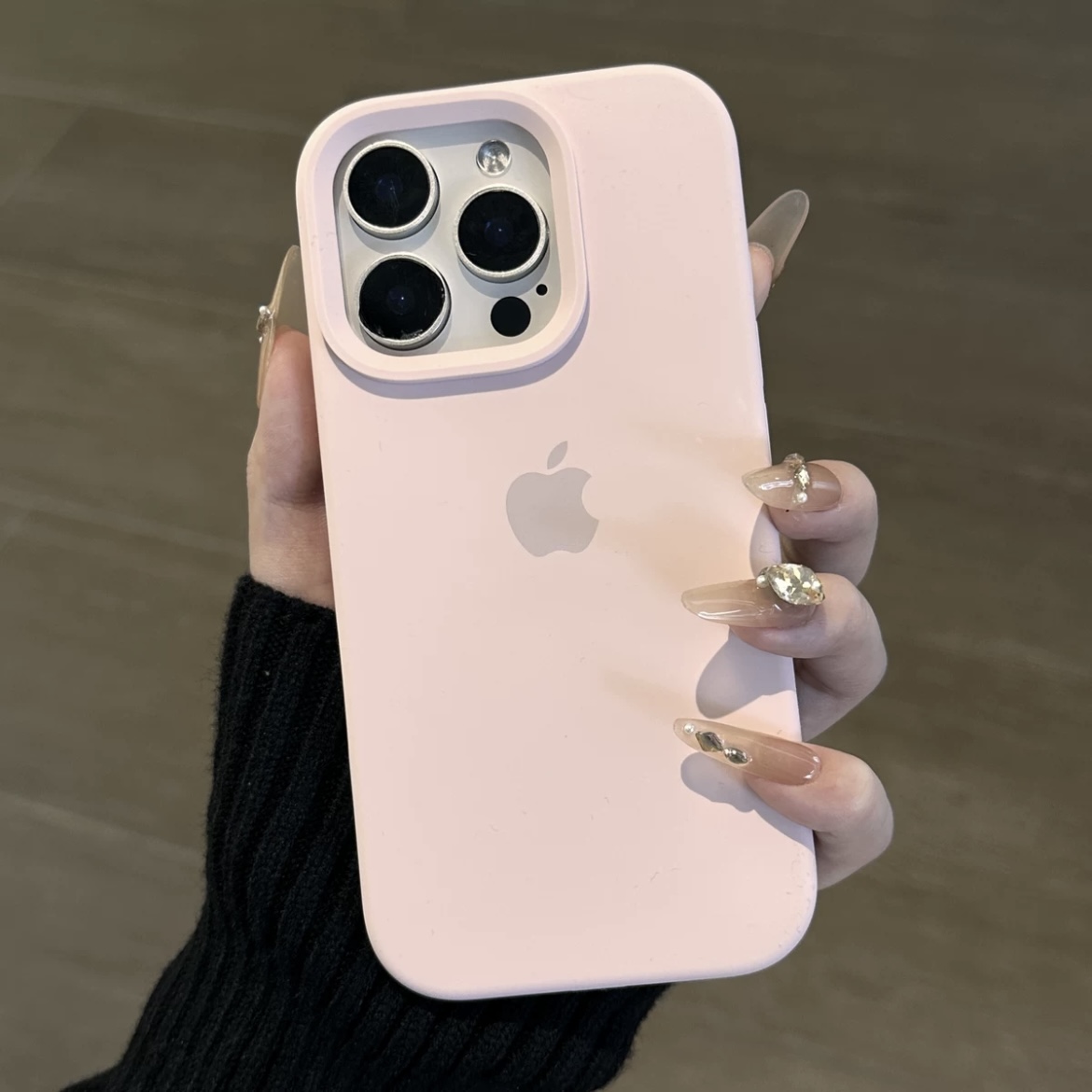 粉白色适用苹果16Pro手机壳iPhone15promax硅胶11液态13/14套12/x