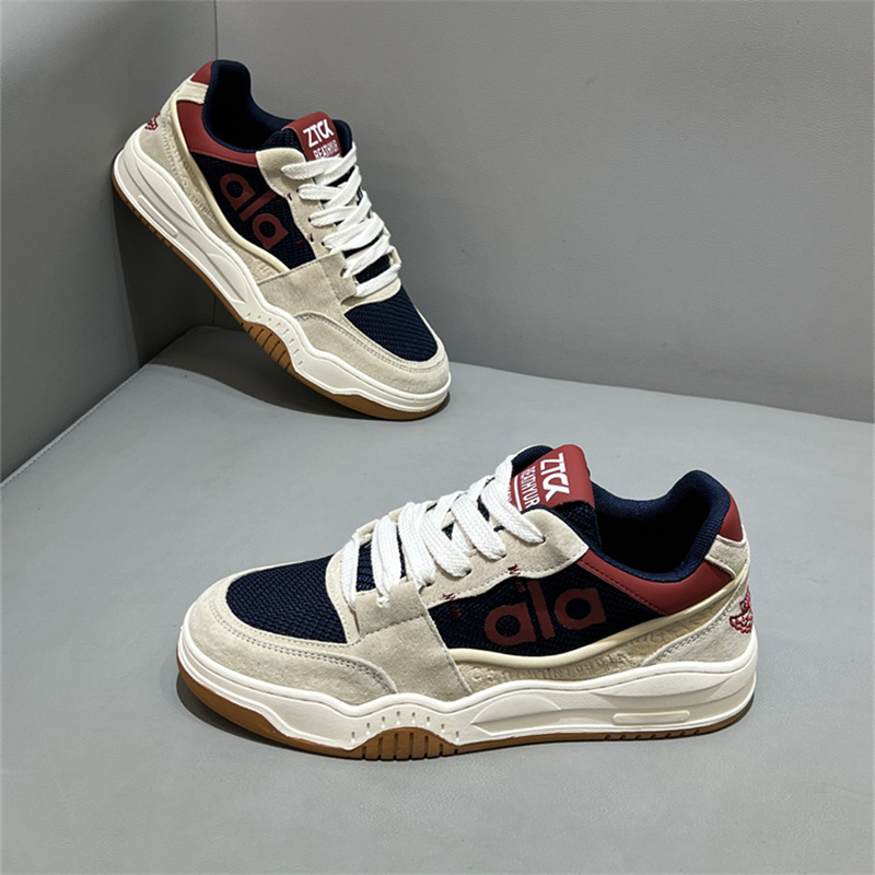 男鞋2025秋季新款拼色百搭休闲板鞋透气软底时尚潮流男士运动鞋男