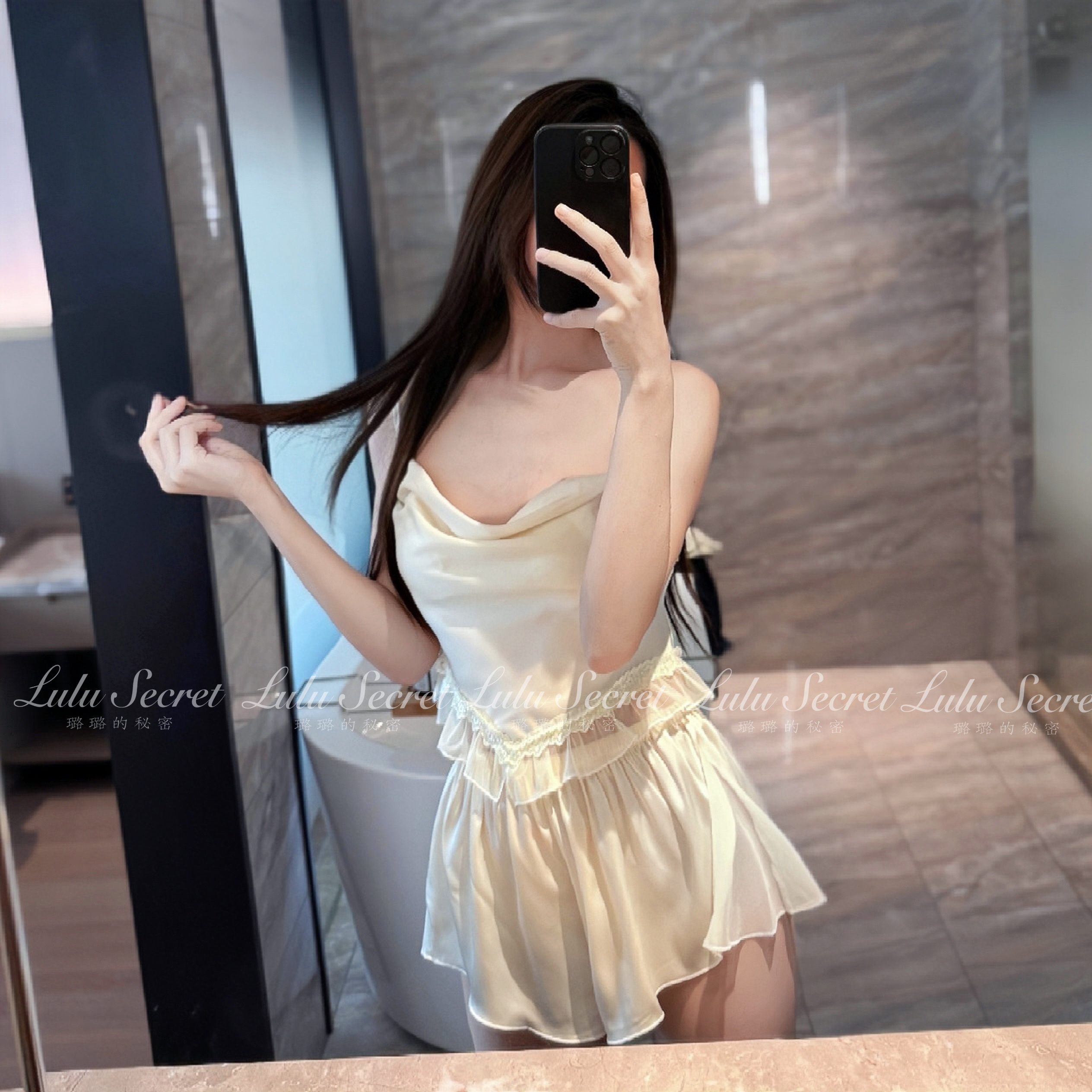 【超显身材】璐璐的秘密轻奢睡衣2025新款蕾丝短裤套装性感家居服