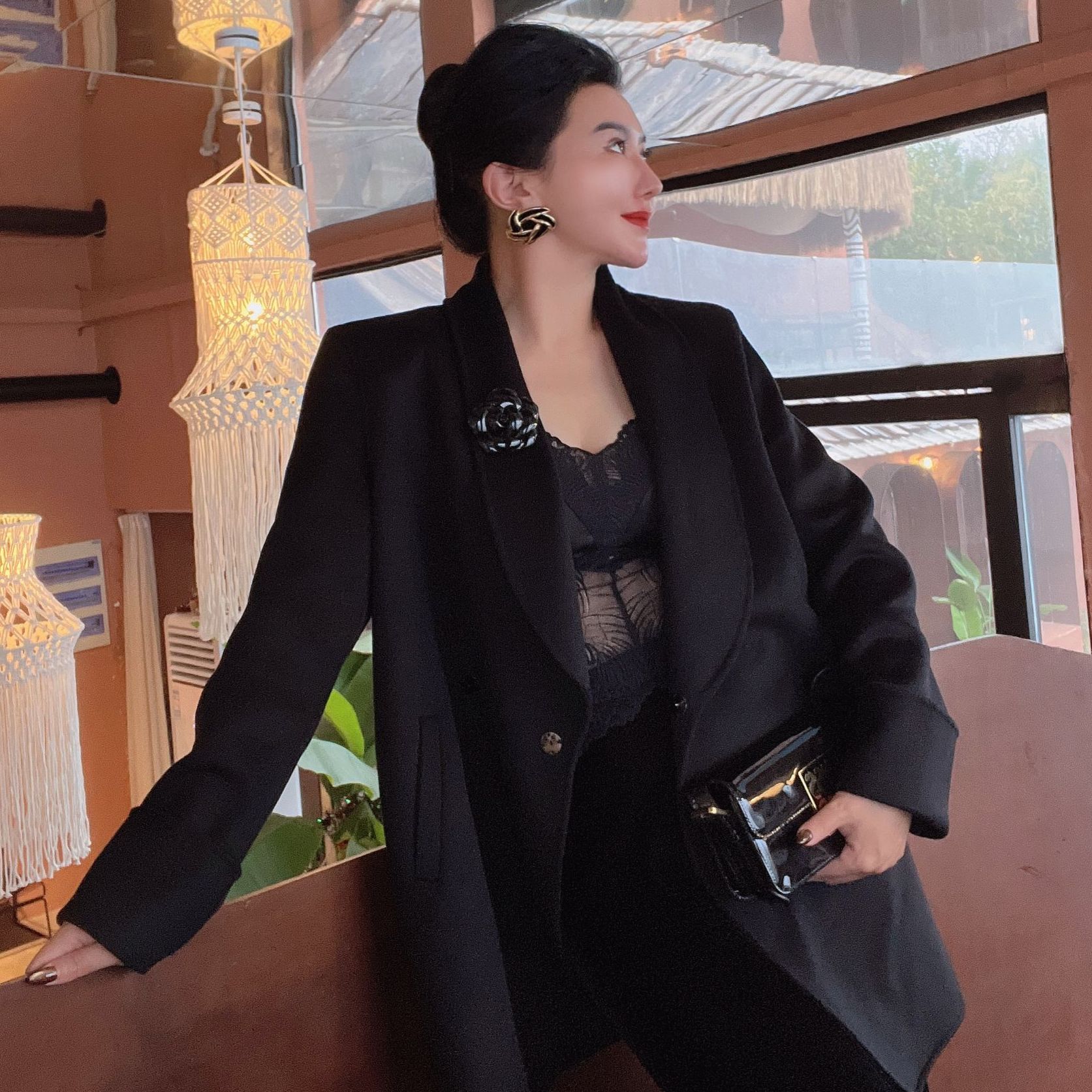 芈莱尤优—【白霜月影】轻奢廓形羊绒外套161