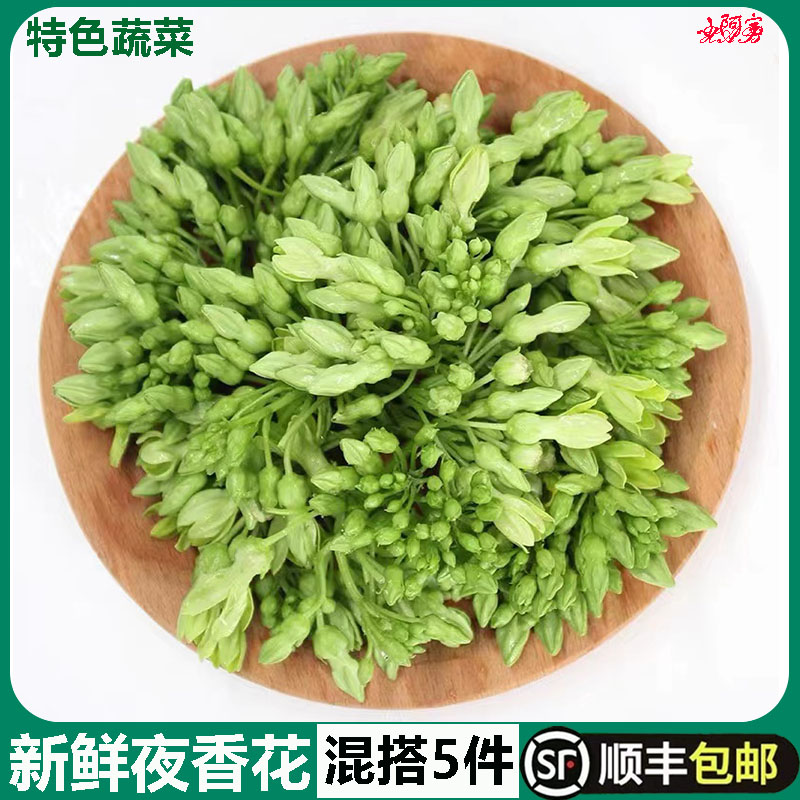 夜香花新鲜蔬菜食用月见草夜香花煎蛋煲汤农庄西餐酒店特色菜250g