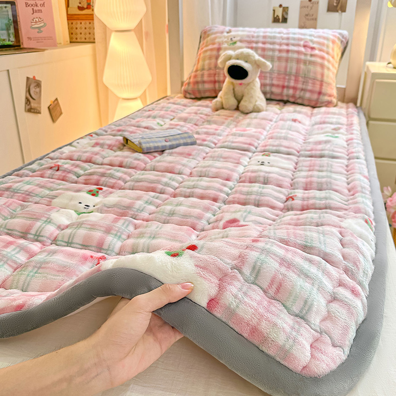 榻榻米加厚保暖冬季加绒牛奶绒床垫软垫宿舍学生单人垫被垫子褥子