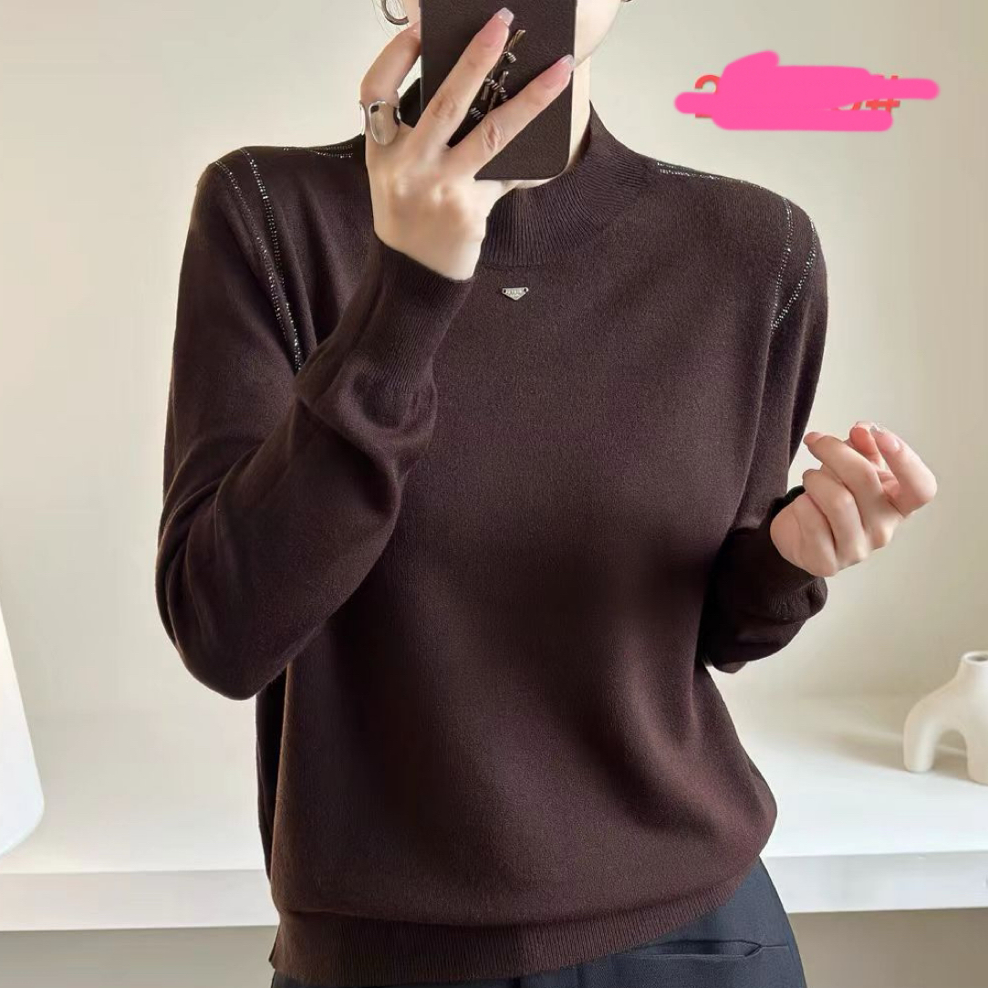 秋冬季百搭宽松大码针织时尚气质上衣25129