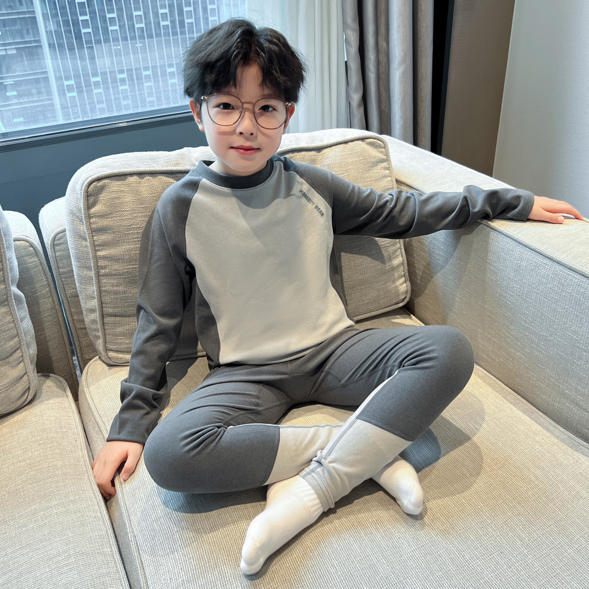 男童保暖内衣套装儿童冬季打底男孩大童加绒加厚秋衣秋裤秋冬长袖