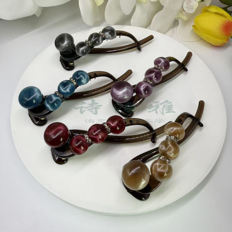 诗泊雅 森系抓夹朋克风简约风一字夹发夹成人弹簧夹顶夹竖夹