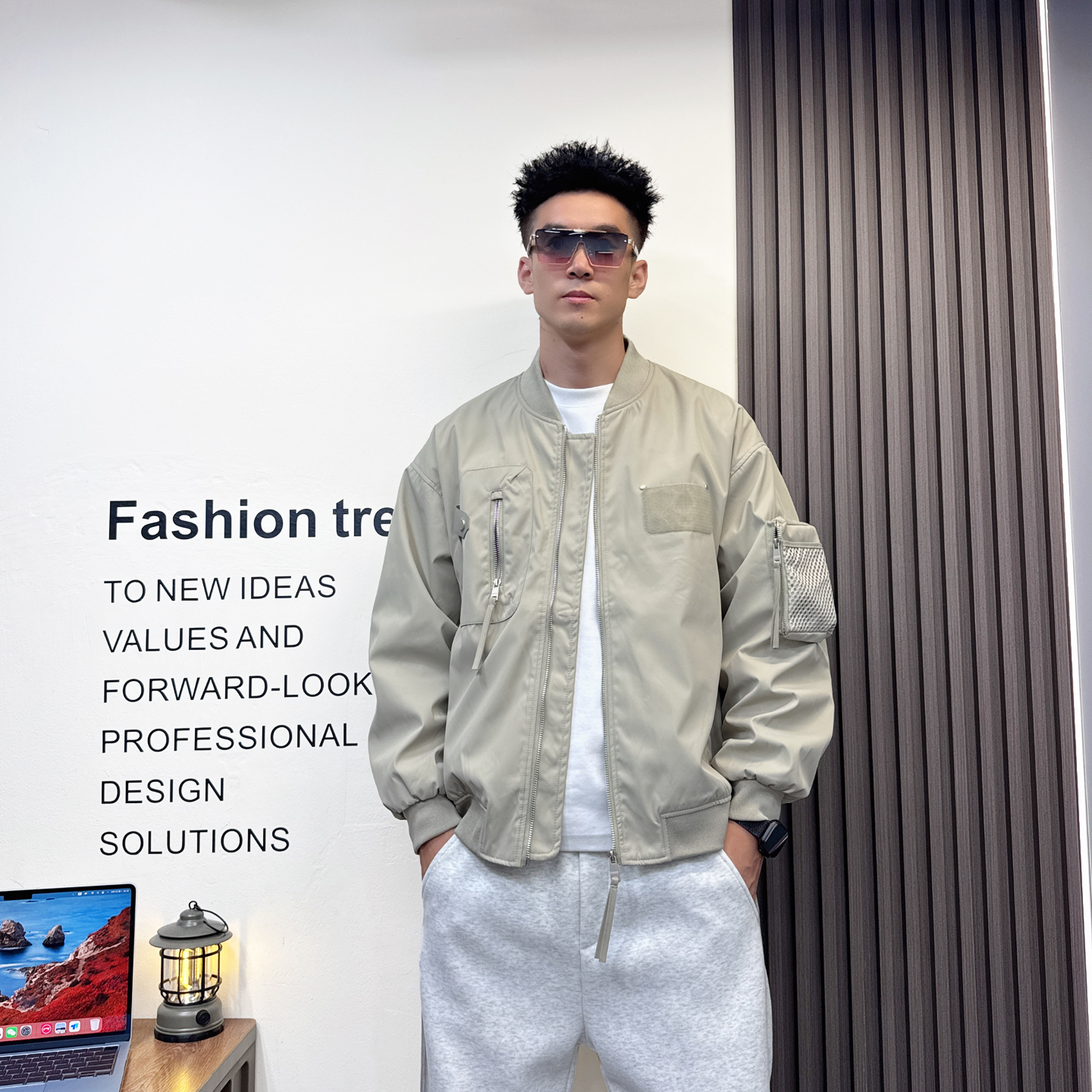 2025早秋新款美式复古工装夹克男款宽松休闲外套潮流百搭棒球服潮