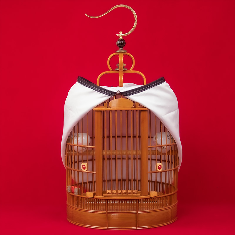 303336新款高档广西底川笼四喜画眉八哥竹制鸟笼四川新型鸟笼