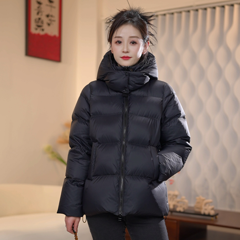 现货Z006【90鹅绒】加厚拉链常规长袖女羽绒服女款爆款2025新款正品