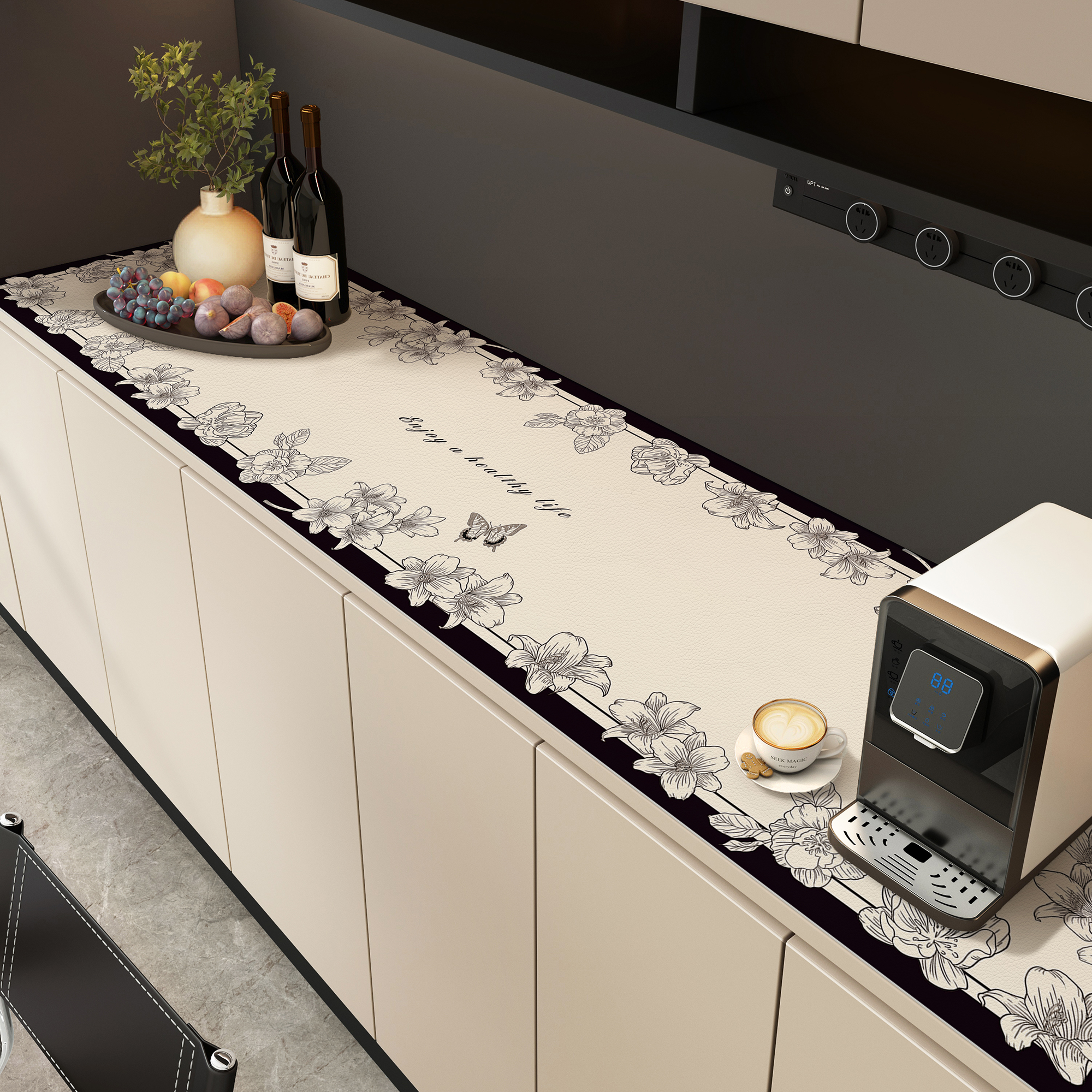 餐边柜桌垫轻奢高级感防水防油免洗电视柜桌布玄关鞋柜台面保护垫