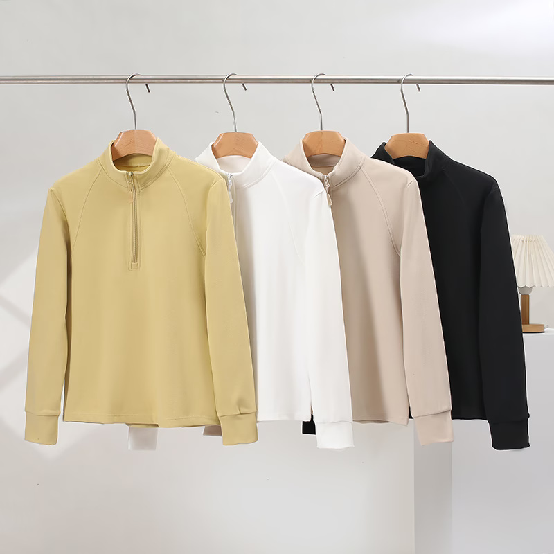 KM8450莱赛尔半拉链打底衫