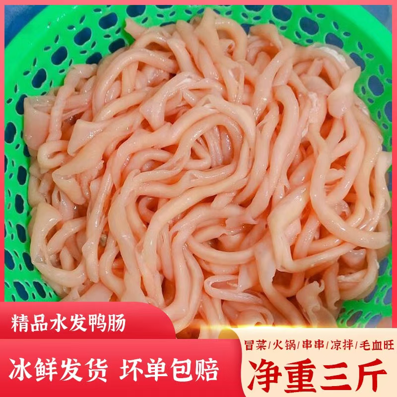 新鲜水发鸭肠生冷冻脆鸭肠免洗商用生鸭肠小串麻辣烫冒菜火锅食材