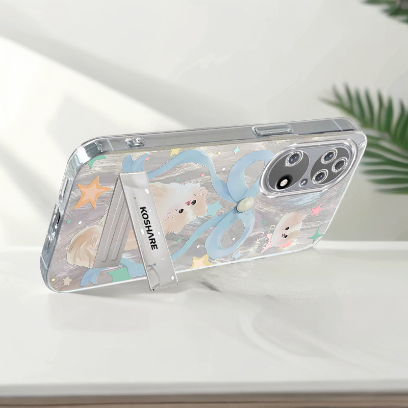 带镜头膜华为鼎桥TD Tech P50手机壳羽纱蝴蝶结猫咪全包防摔仙女