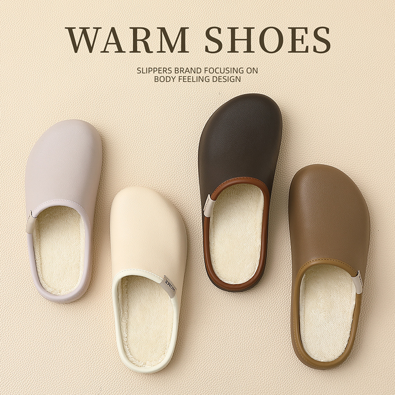 猫力EVA防水棉拖鞋女士秋冬季2025新款保暖室内居家防滑毛拖鞋男