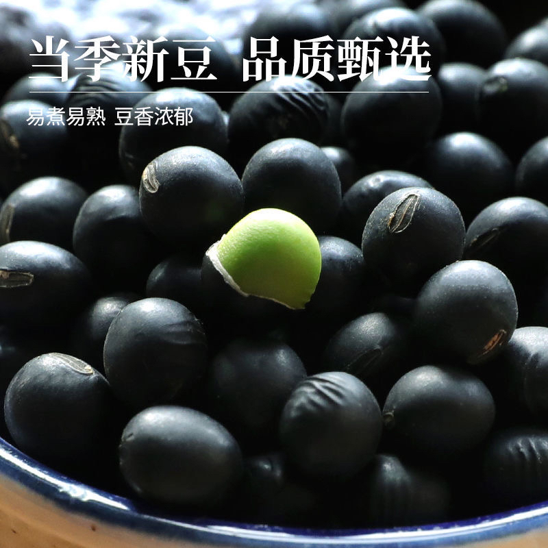 RX【到手五斤】东北绿芯黑豆新货农家自种五谷杂粮可打豆浆泡醋