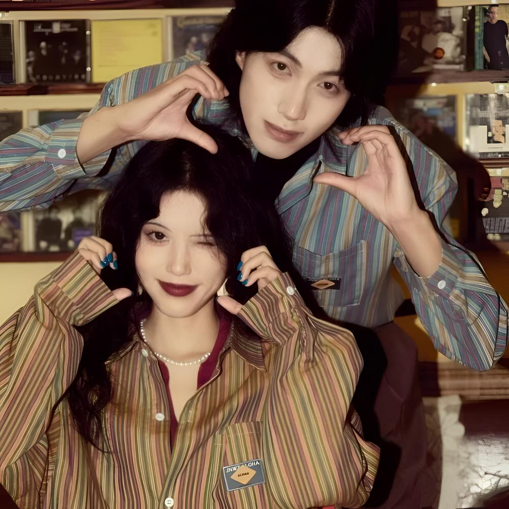 酒酿丸子ALOHA复古港风慵懒松弛感条纹休闲长袖衬衫外套高级感