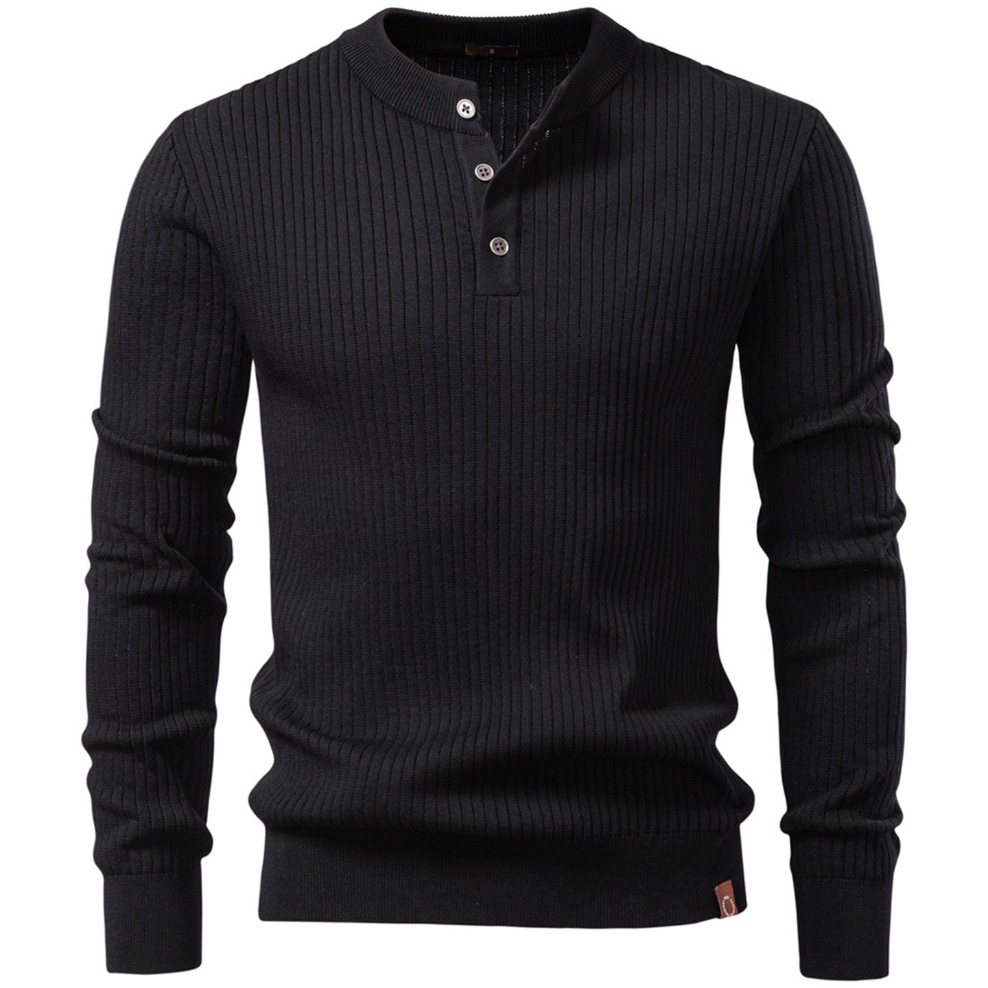 2025新款秋冬重磅复古男士立领针织毛衣男外套亨利领针织衫抗起球