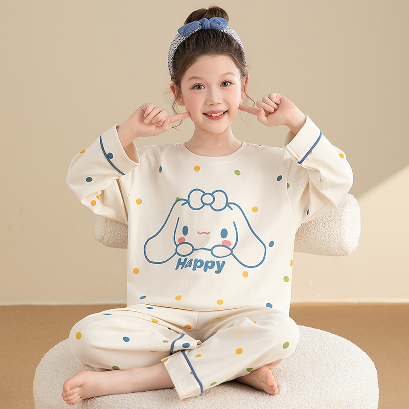儿童睡衣春秋季长袖可爱公主风中大童女孩2025新款女童家居服套装