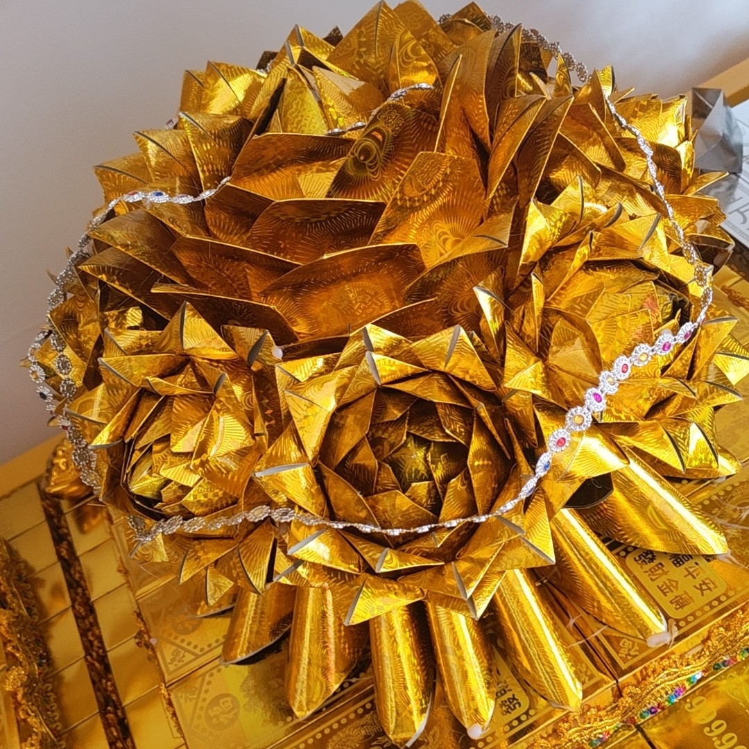 手工制作半成品发货，9朵莲花已做好。九转莲台，有教程
