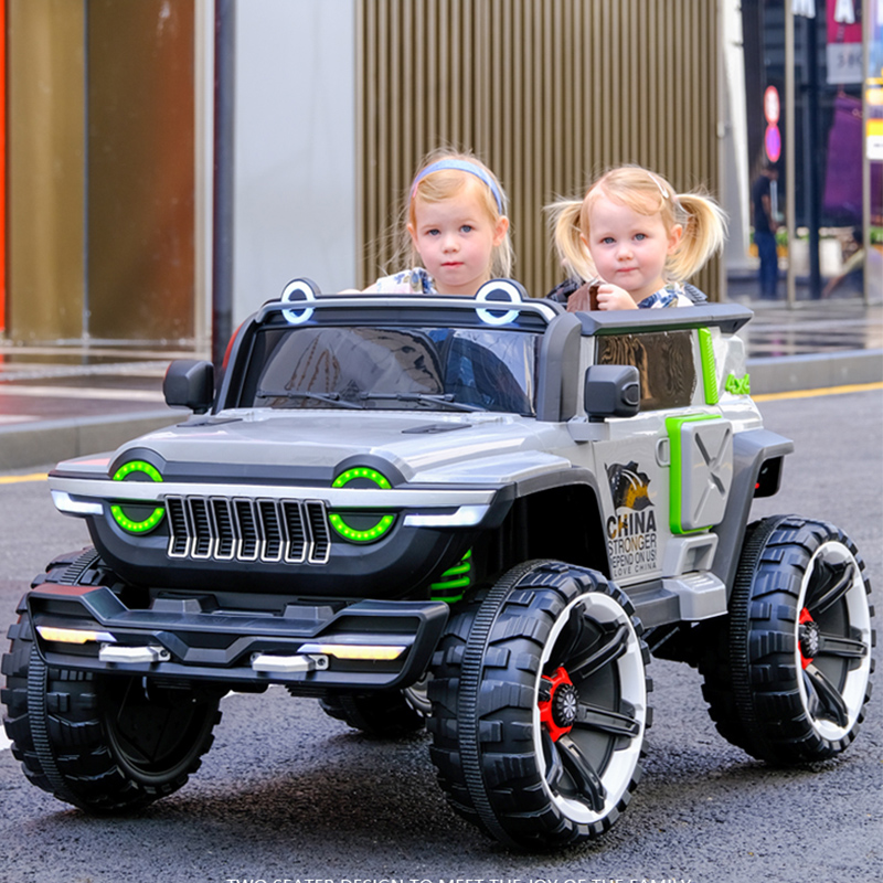 大款儿童电动汽车四轮可坐大人小孩双座儿童玩具遥控汽车