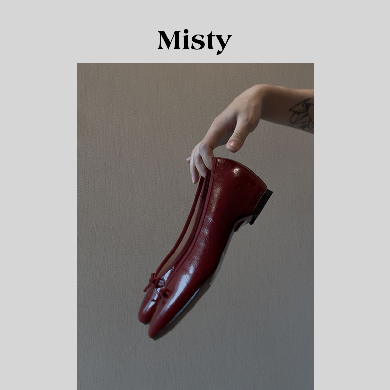 Misty雾屿女鞋|34-40码|3cm|2025爆款复古百搭内增高平底芭蕾鞋