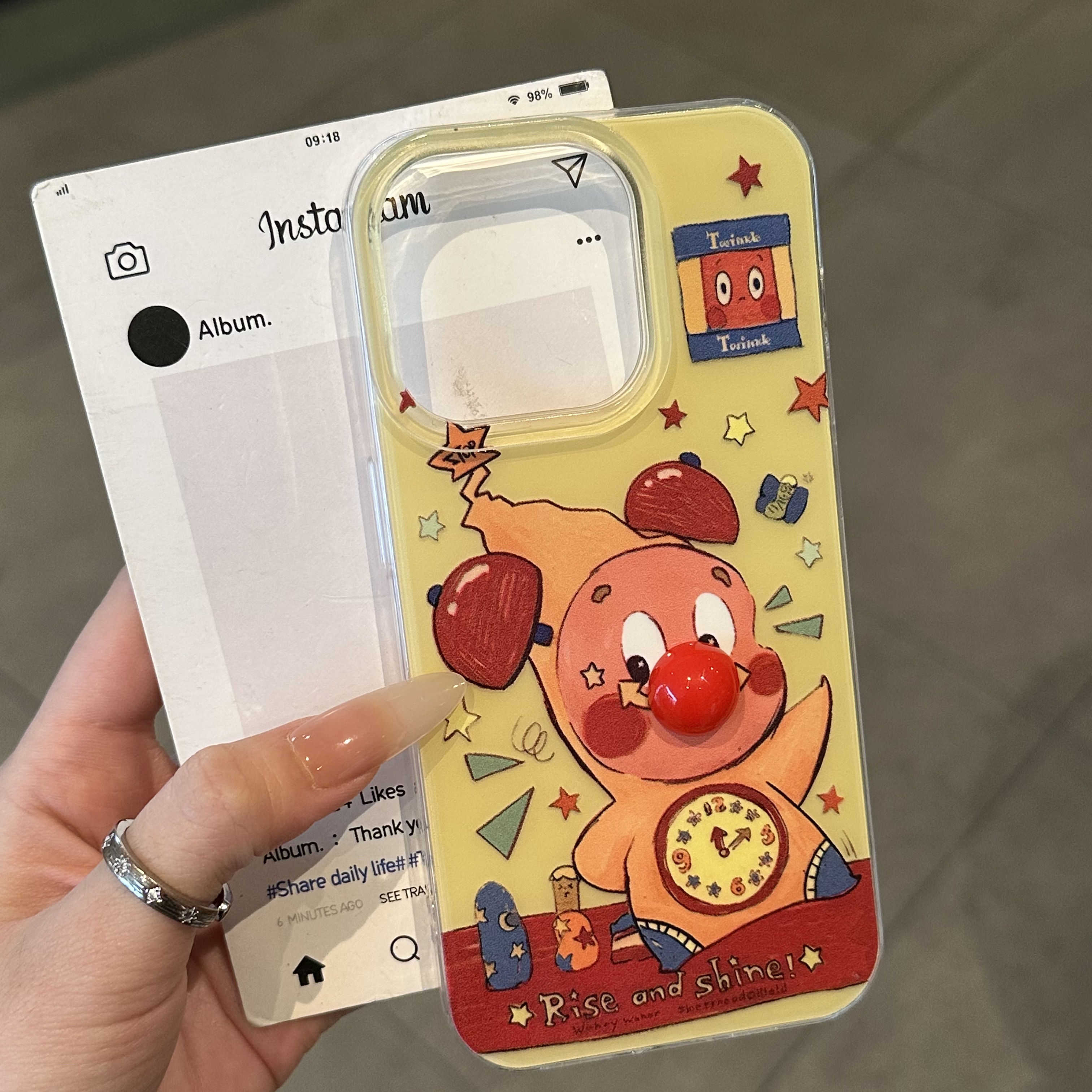 欧克里里立体红鼻星星人适用苹果17promax手机壳华为vivo小米oppo