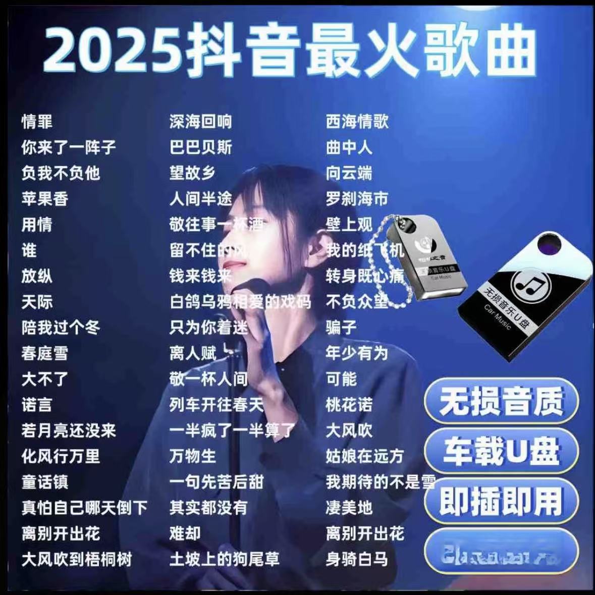 车载u盘歌曲2025新款柏林之声无损品质热门流行音响专用音乐u盘