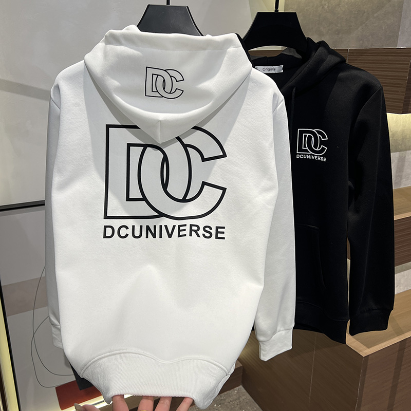 2025秋冬男士新款连帽印花宽松卫衣休闲字母时尚百搭潮流男装