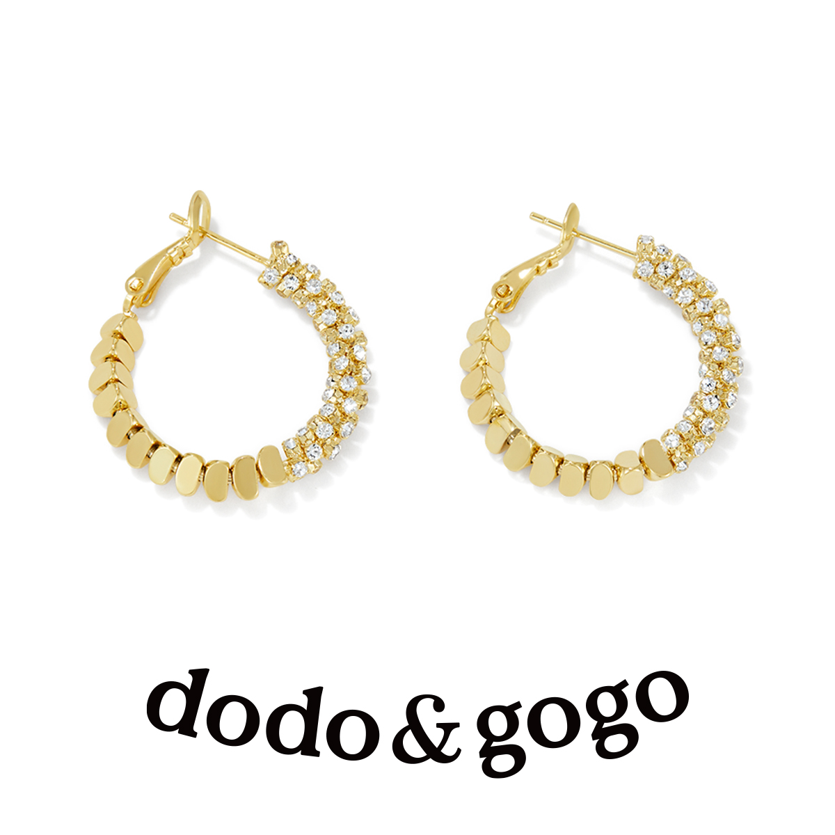 DODOGOGO 合金耳饰 百搭圈圈耳环小众轻奢设计感气质素圈简约耳钉