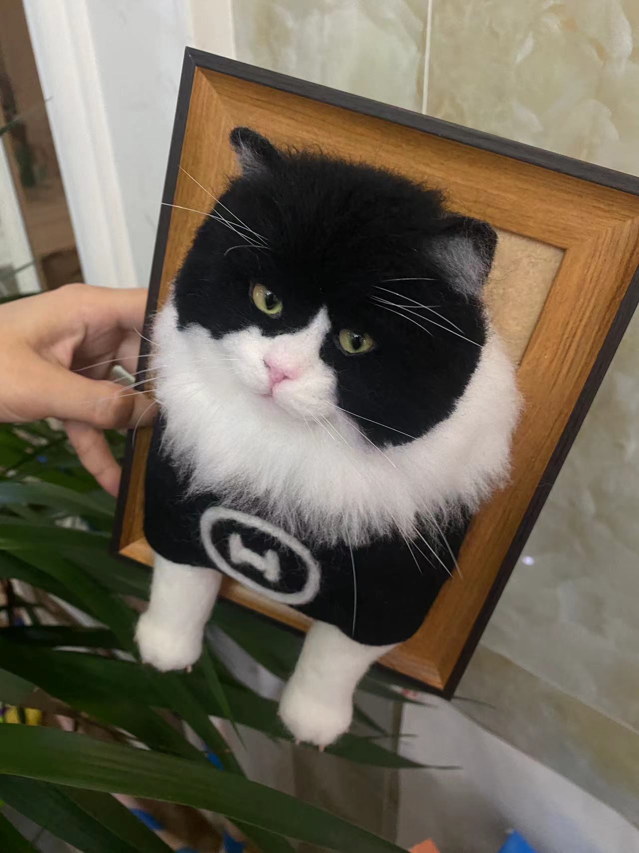 【羊毛毡相框定制】宠物手工定制仿真猫咪狗狗萌宠来图定制