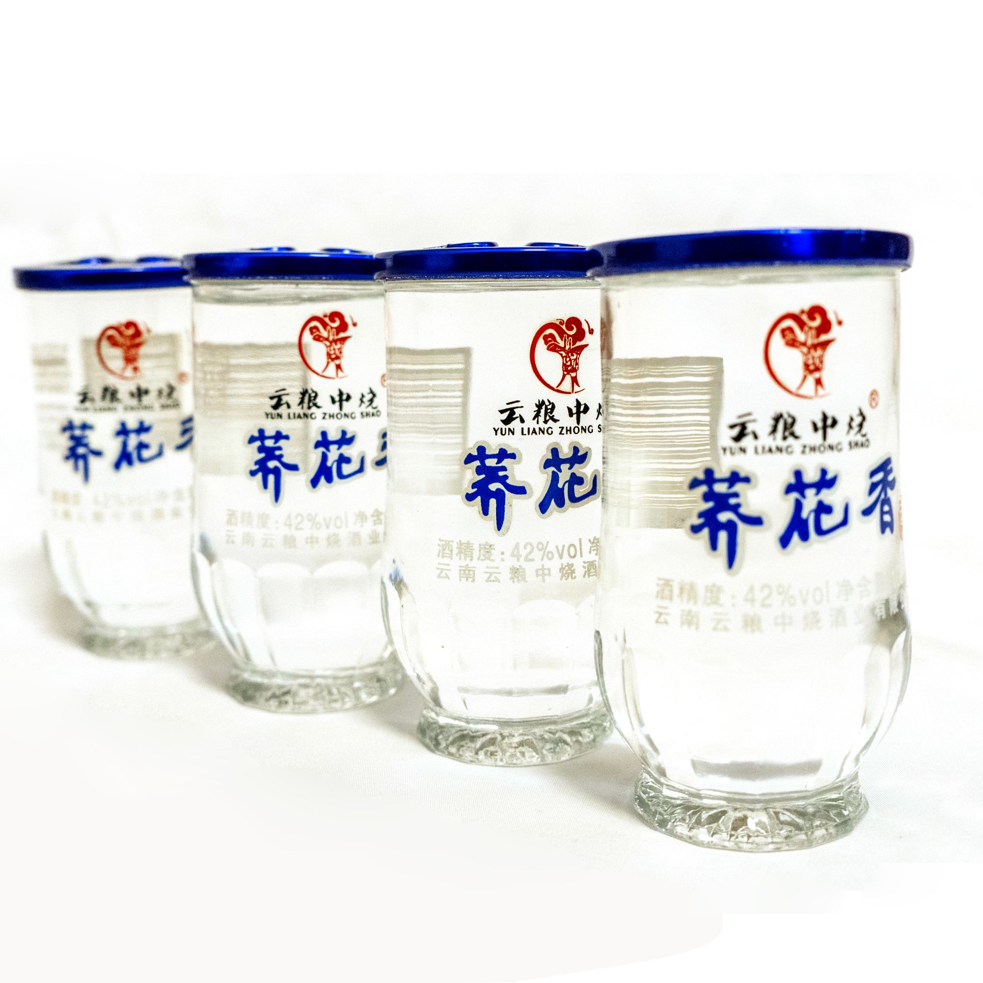 云粮中烧精选云南高寒山区苦荞100ML12杯一盒口粮酒苦荞酒42度100