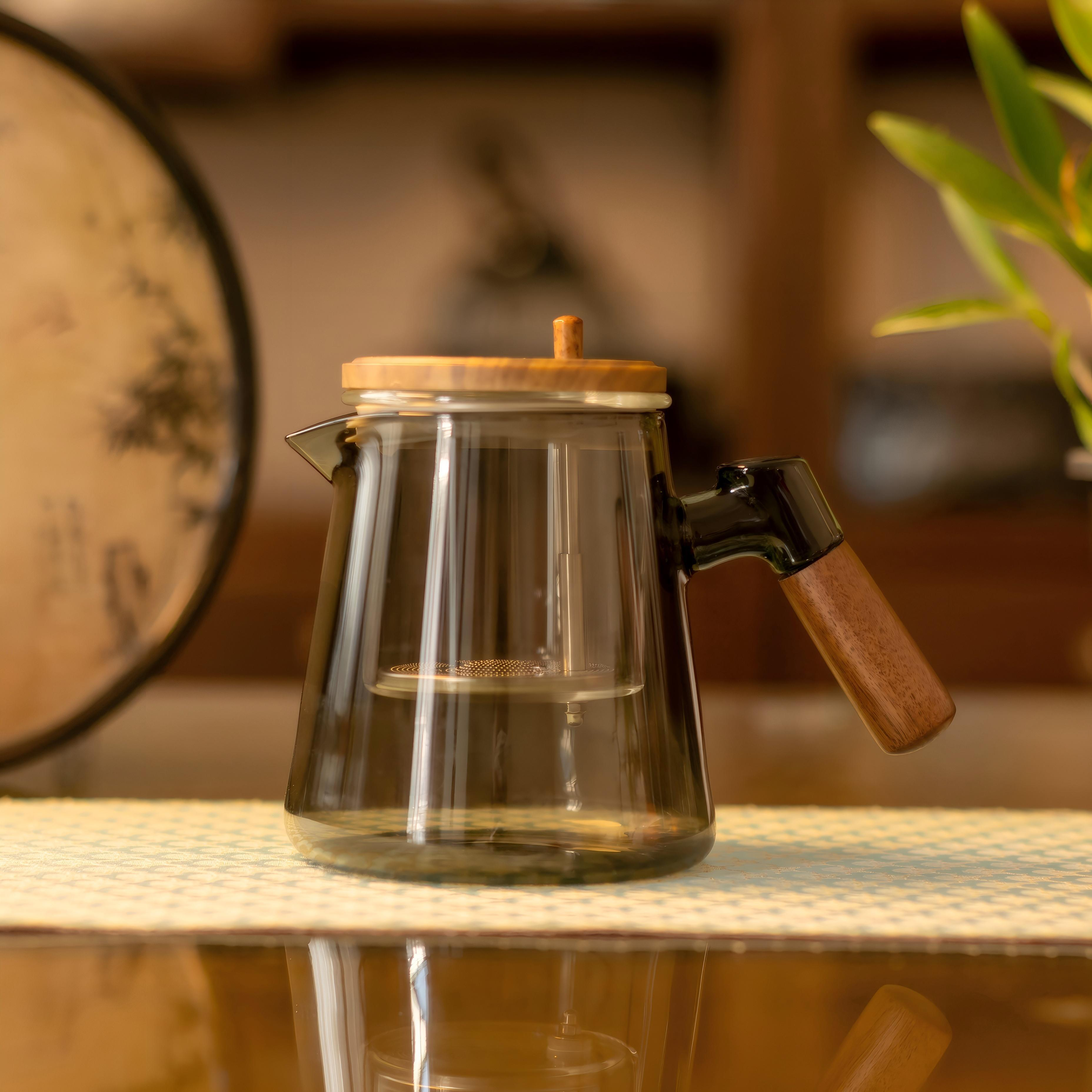 泡茶壶耐热玻璃加厚飘逸杯家用功夫茶具茶水分离