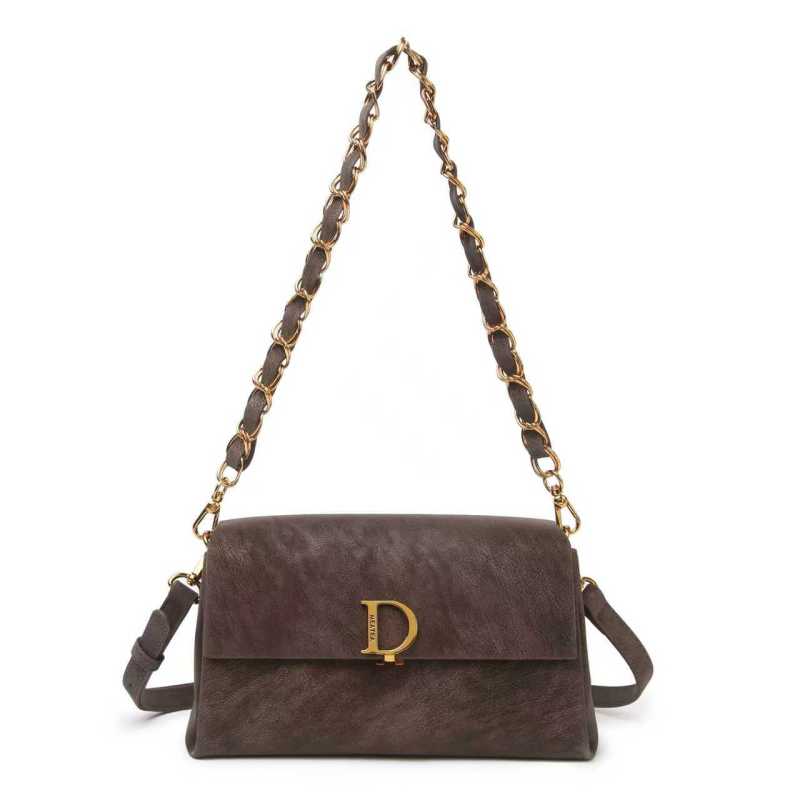 【RAIN.CUN】SKL-7822-咖啡色RAIN.CUN气质百搭简约斜跨轻奢女包