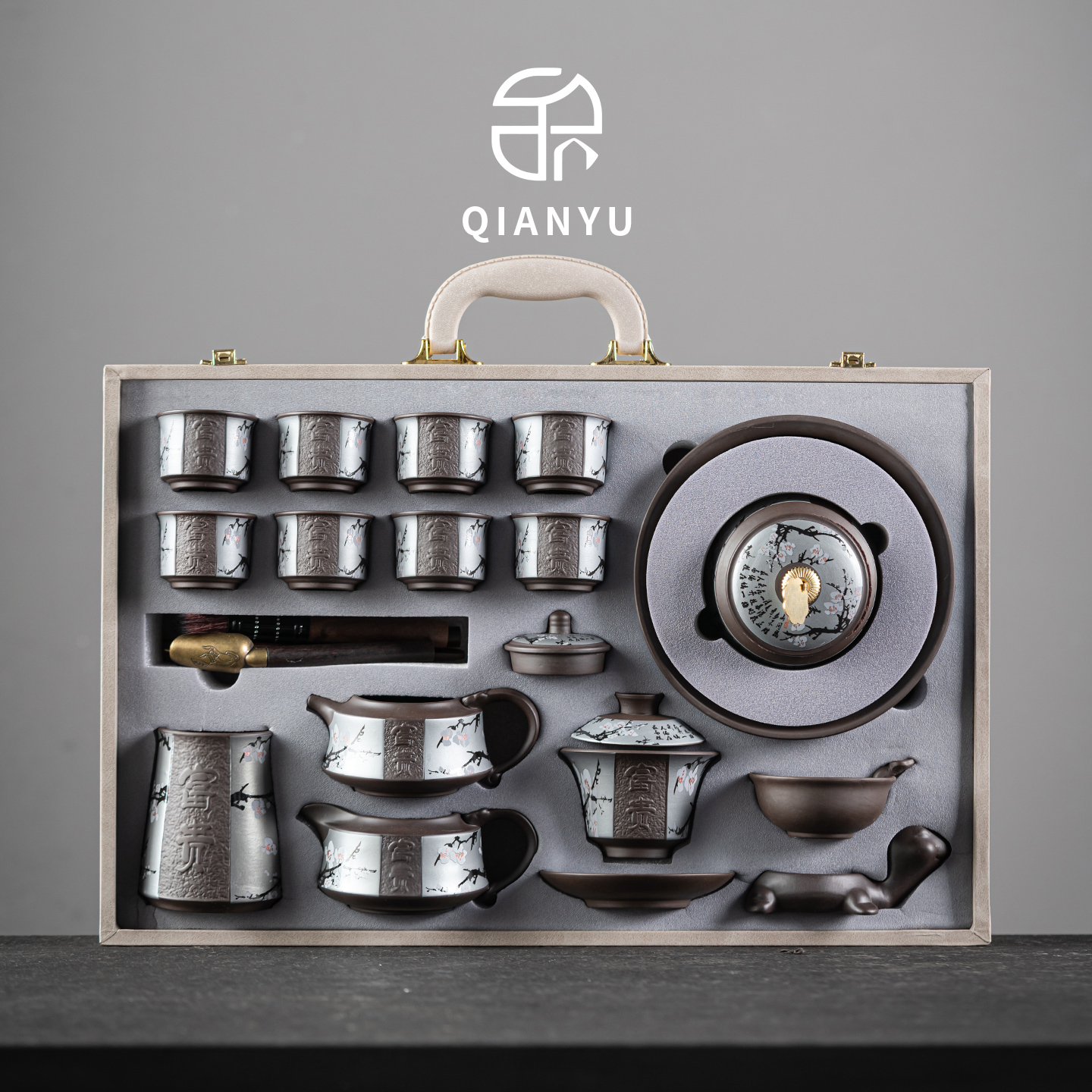 德化紫砂茶具套装宿舍办公室新款高档轻奢泡茶专用茶壶茶杯礼盒装