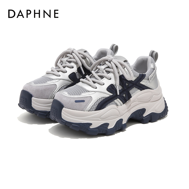 Daphne/达芙妮2025秋季时尚爆款老爹鞋厚底增高流光风潮流女鞋