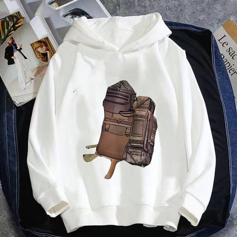 地铁求生老鼠恶搞男女童卫衣表情包恶搞柴犬学生衣服趣味连帽上衣