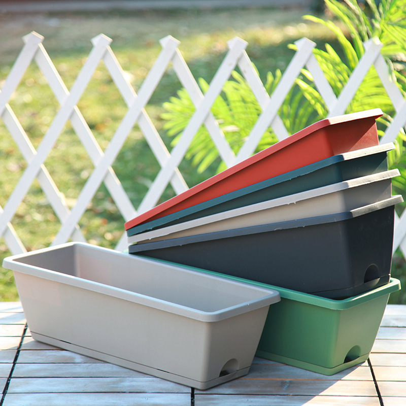 阳台塑料种菜盆大号长条家庭种植花盆家用塑料长方形环保种植花盆